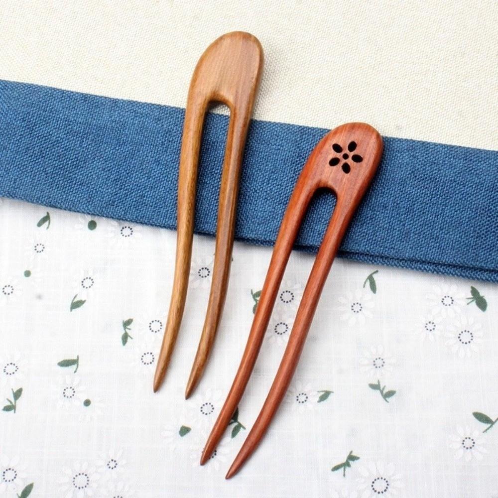 Handmade Wooden Hair Sticks U Shaped Wood Hairpins and Clips Delicate Hair Forks  Girls
