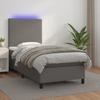 823376 vidaXL Trundle Bed Grey 2x(100x200) Cm Solid Pine Wood
