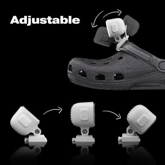 1 Pair LED Shoe Lights Rechargeable Headlights Waterproof High Lumens Ultralight Hands-Free Flashlights Running Shoe Lamps