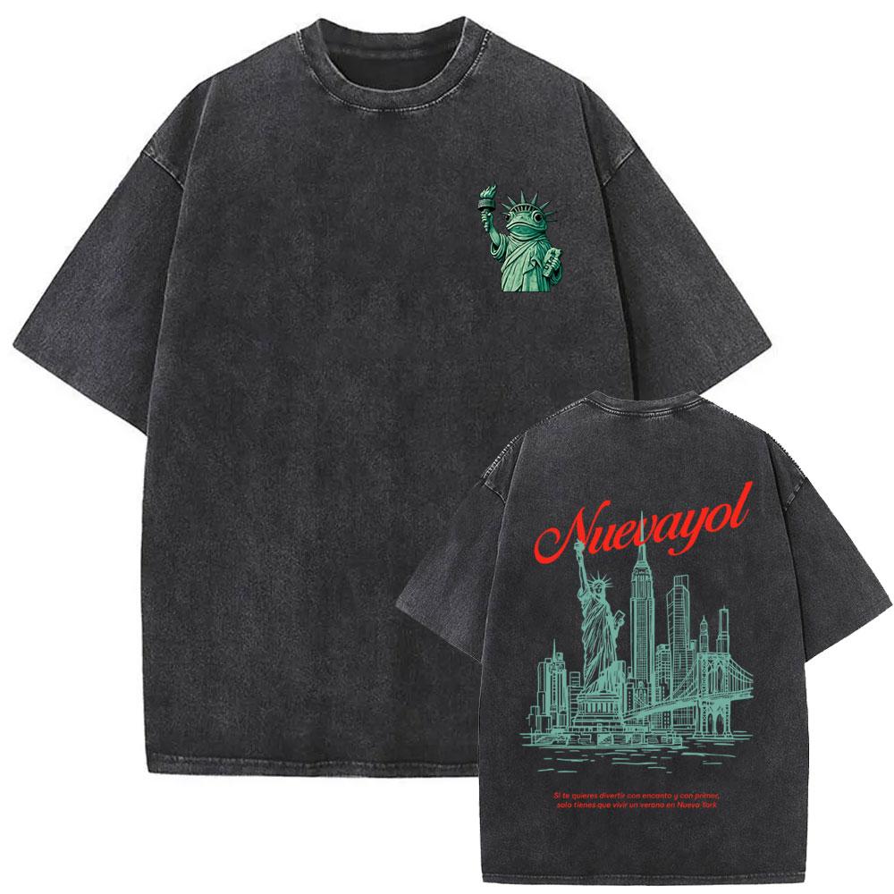 Wypłukane Vintage Raper Bad Bunny Koszulki DeBi TiRAR MaS FOToS DTMF Merch Koszulki Męska Moda Hip Hop Trend Koszulka Streetwear
