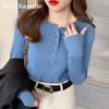La Chapelle Women's Slim-Fit Crewneck Knit Sweater