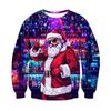 Xmas Christmas Sweater For Men Women Long Sleeve Funny Ugly Santa Claus Playing Hockey Jumpers Party Pullover Sweatshirt