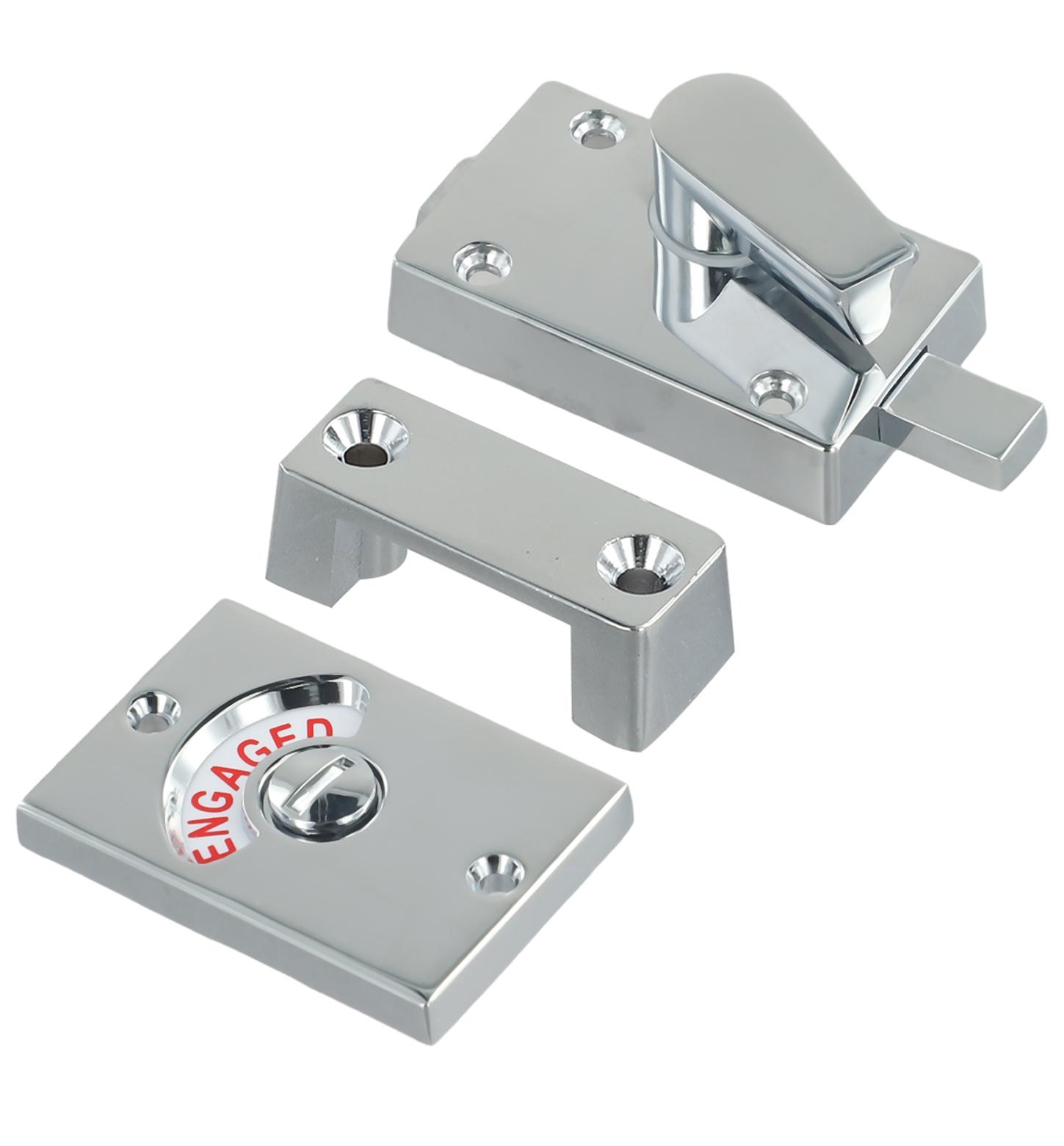 Bathroom Indicator Lock None Satin Nickel Vacant Engaged Gold Polished Chrome Privacy Satin Brass 1PCS Door Lock