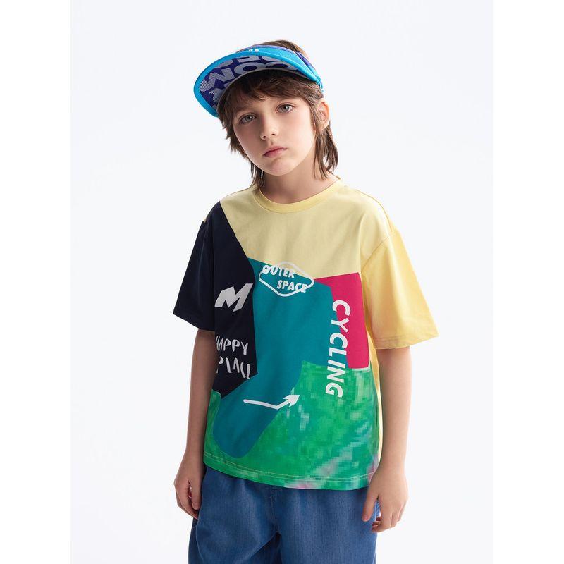 [Moisture-Wicking] Mqd Children's Clothing Boys' Short-Sleeved T-Shirt Summer New Round-Neck Color Children's Top Base Shirt