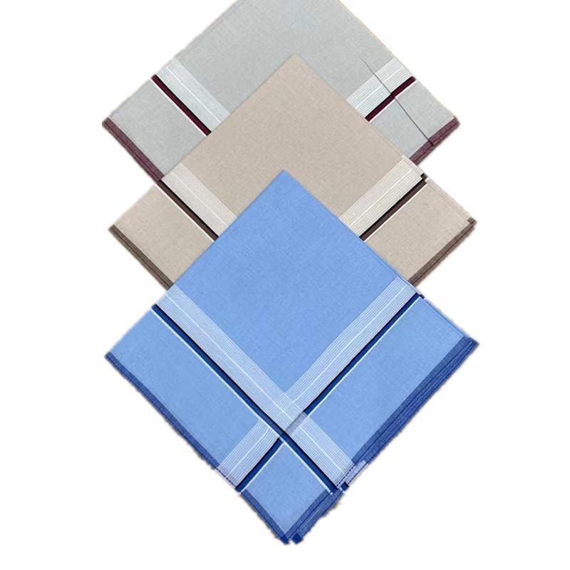 

3Pcs 40x40cm Cotton Plaid Striped Men Suit Pocket Handkerchiefs Classic Square Sweat Absorbing Towels Wedding Party Gift