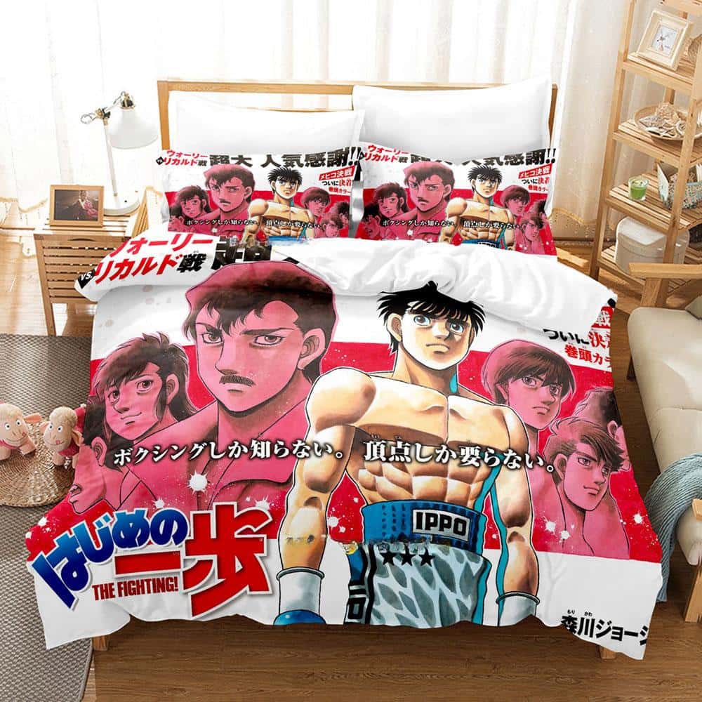 New Anime Hajime No Ippo Bedding Set Duvet Cover Comforter Bed Set Quilt Cover Pillowcase King Queen Twin Size Boys Girls Adult