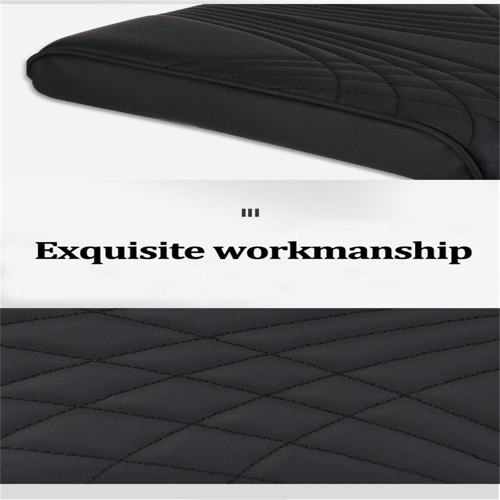 Universal Car Armrest Pad Stripe Center Console Cover Memory Foam + PU Leather