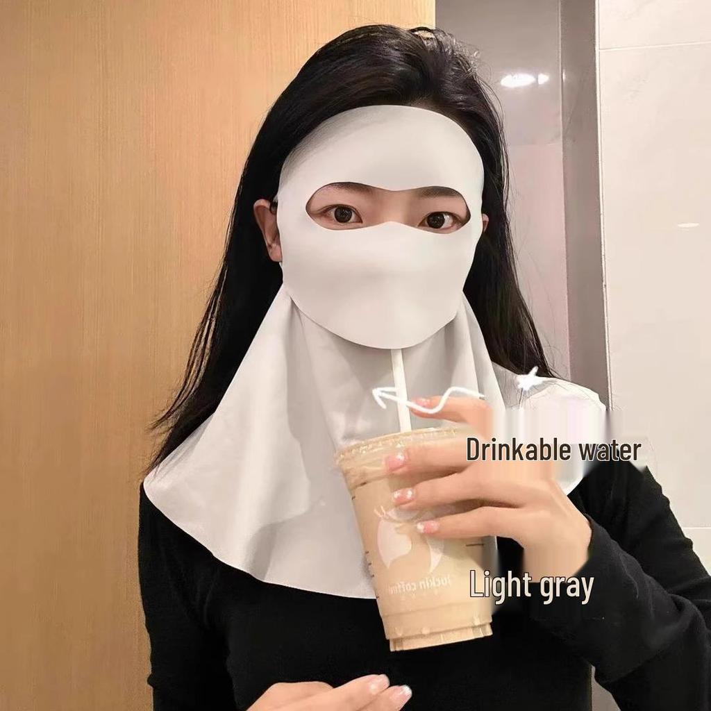 2025 Women's Sun Protection Mask, UV Shield with 3D Hyaluronic Acid, Breathable and Eye Corner Protection, Thin Summer Design