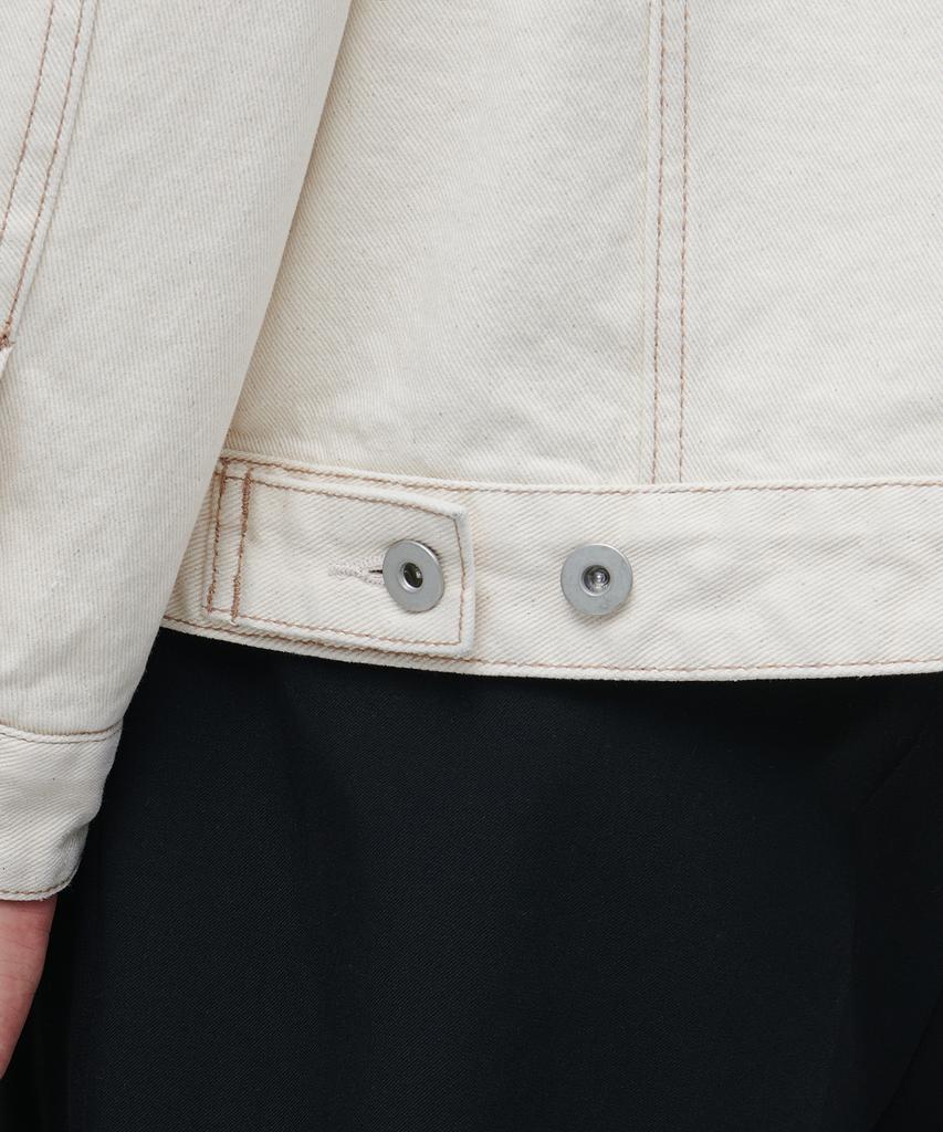 Musinsa Standard Contrast Stitch Relaxed Denim Trucker Jacket [Cream]