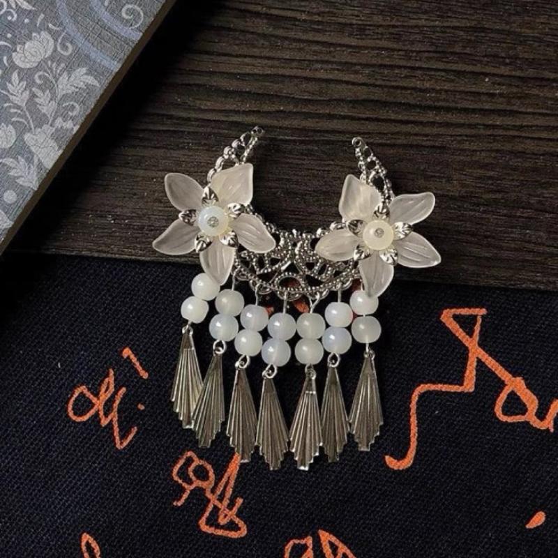 Retro Long Tassel U-Shaped Hairpin Women'S Chinese Style Hair Accessories Step-Vibrating Hairpin Hanfu Headwear