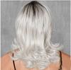 Long Wavy Wigs Synthetic Hair for Women Silver Grey Ombre Female Cosplay Party Halloween Costume Wig Natural Hairstyle
