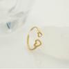 Creative Fashion Jewelry Heart-Shaped Arrow Peach Heart Open Ring Hollow Love Tail Ring