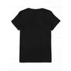 European Size Women's Black Leopard Print Heart & Love Lettering T-Shirt - Crew Neck All-Season Top with Golden Accent Lettering, Everyday Comfort Fit