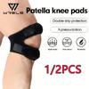 1/2pcs Patella Knee Strap Professional Anti-Slip Adjustable Knee Stabilizer Pads Basketball Running Jumping Knee Wrap Band