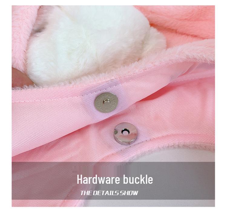 Autumn/Winter Women's Plush Cartoon Tote Bag with Large Capacity