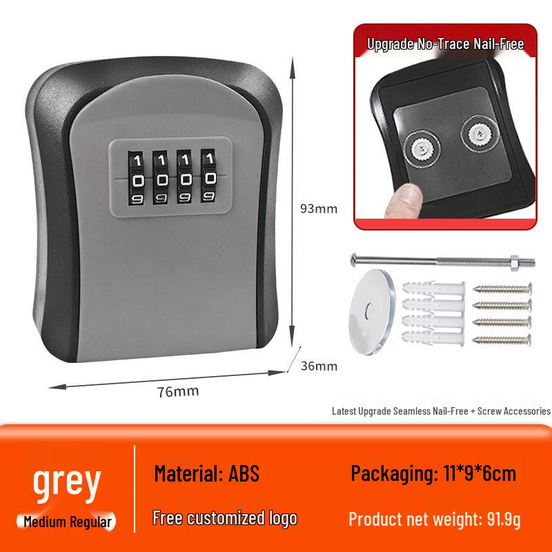 Wall-Mounted Anti-Theft Key Lock Box for Homes and Construction Sites