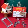 10 st pepparkakshus kakformar set Rostfritt stål 3D julhus Fondant Kex Chokladform Bakningstillbehör