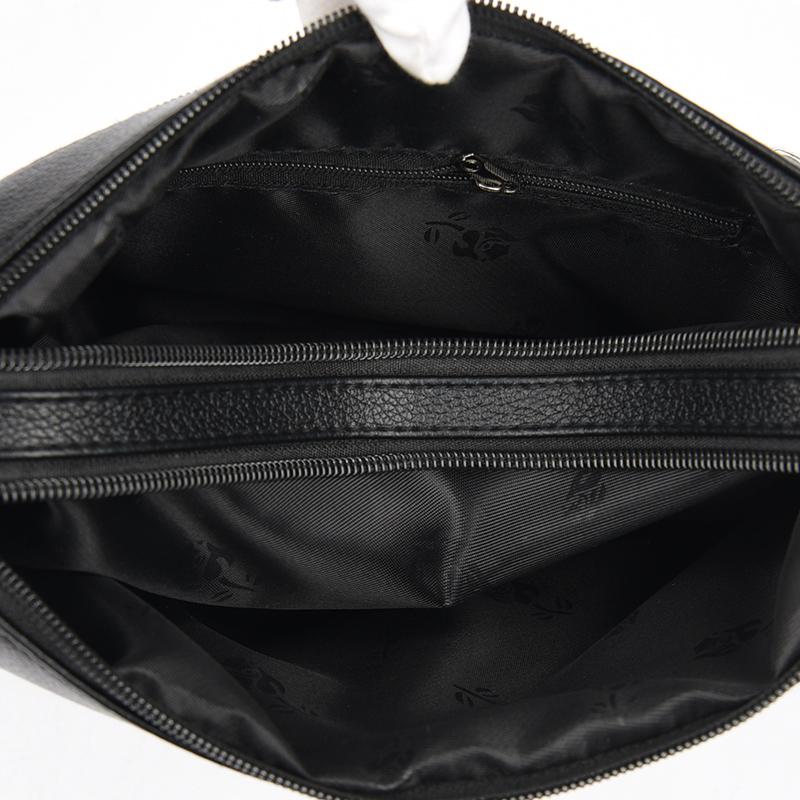 Middle-Aged Mother Bag Multi-Layer Women's Bag PU Shoulder Bag Large Capacity Lightweight Crossbody Bag