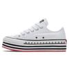 Chuck Taylor All Star Wmns Converse Platform Layer Low 'Logo Play - White' Donna 566762C
