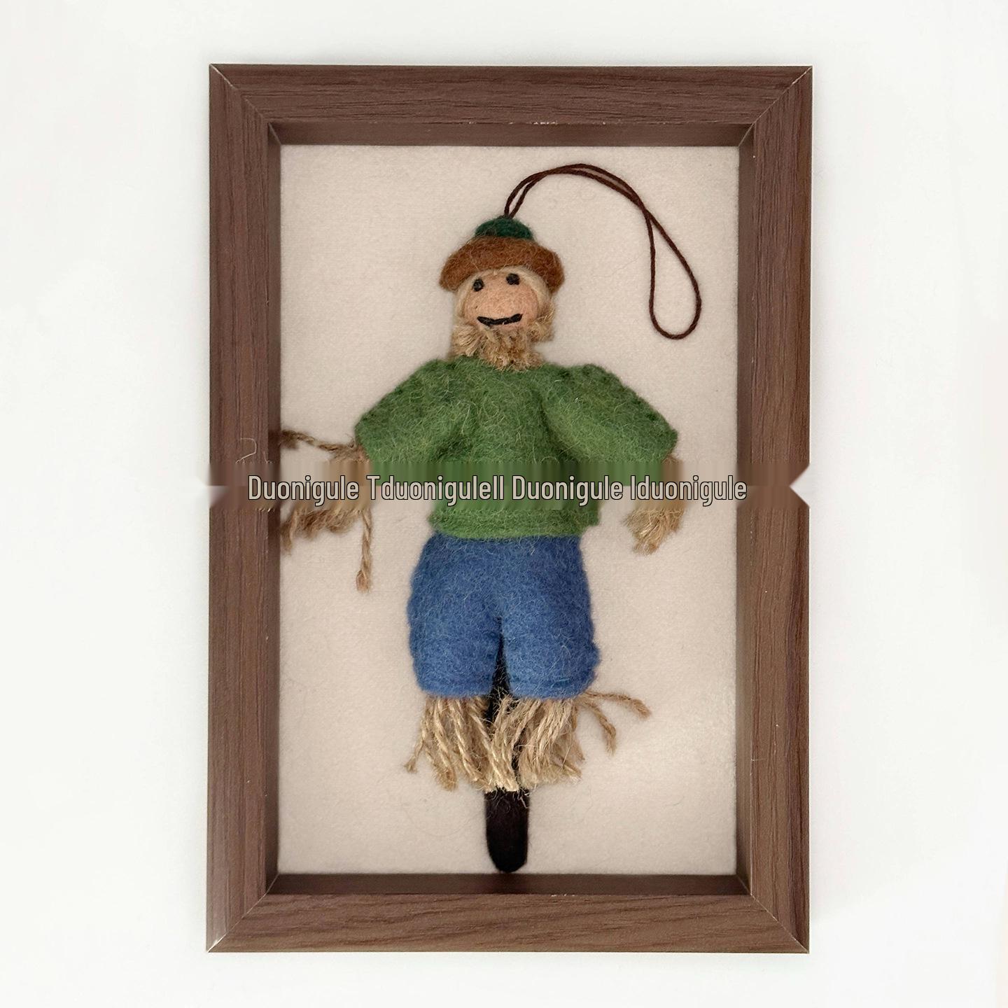 Брелок-подвеска ручной работы из непальского шерстяного фетра в виде пугала. Approximately 13cm, Original Quality