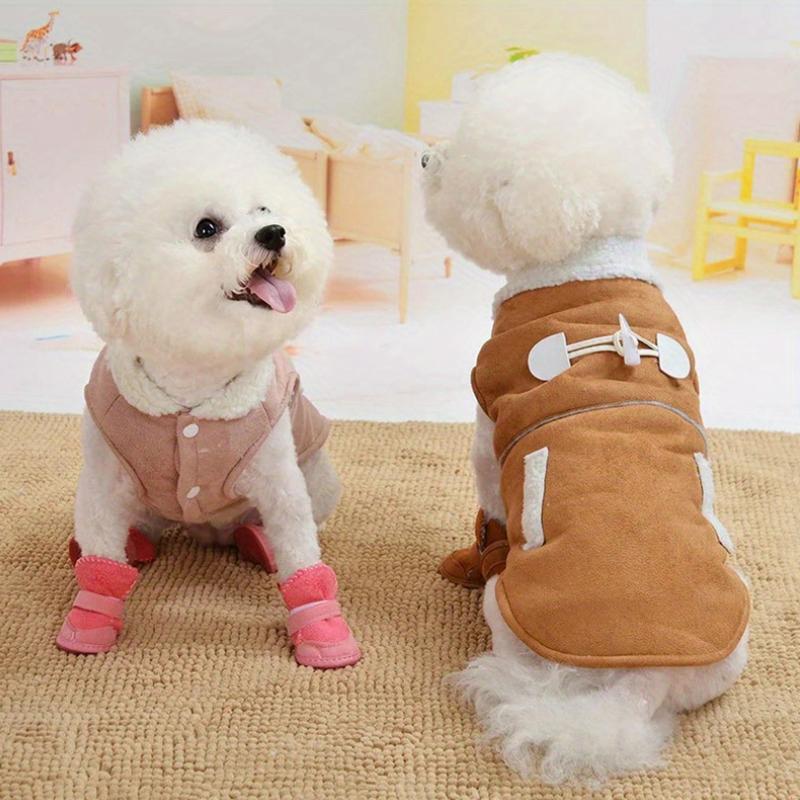 1Set Velvet Daily Pet Snow Boots Multiple Sizes Comfortable Anti Slip Durable Taking Photos Pet Socks Protecting Soft Outdoor