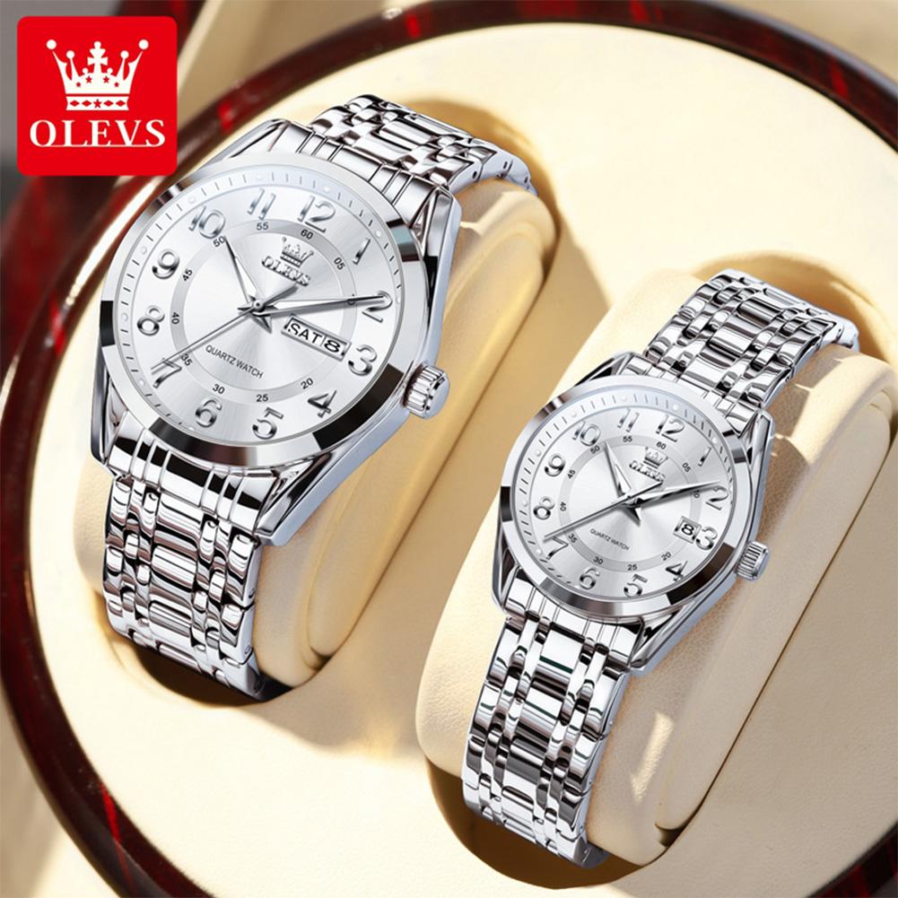 OLEVS 3666 Couple Watch Luxury Brand