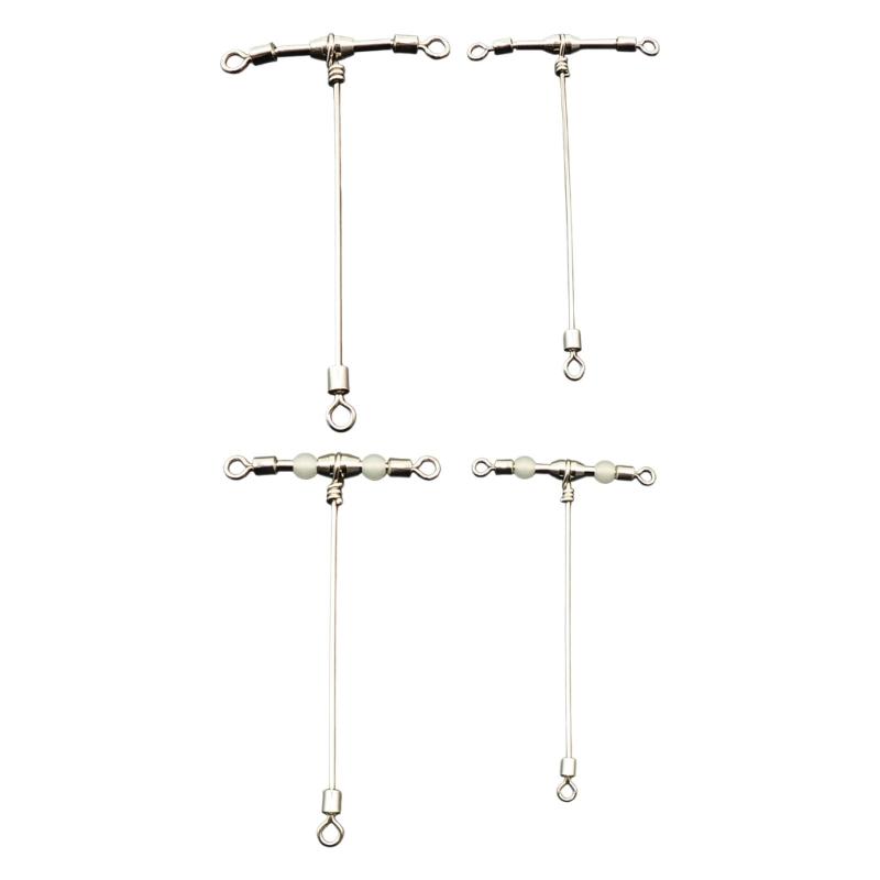 10Pcs High Strength Rolling Round Bearing Snap Fishing Barrels Swivels with Locking Snap Fishing Baits Connectors Clip