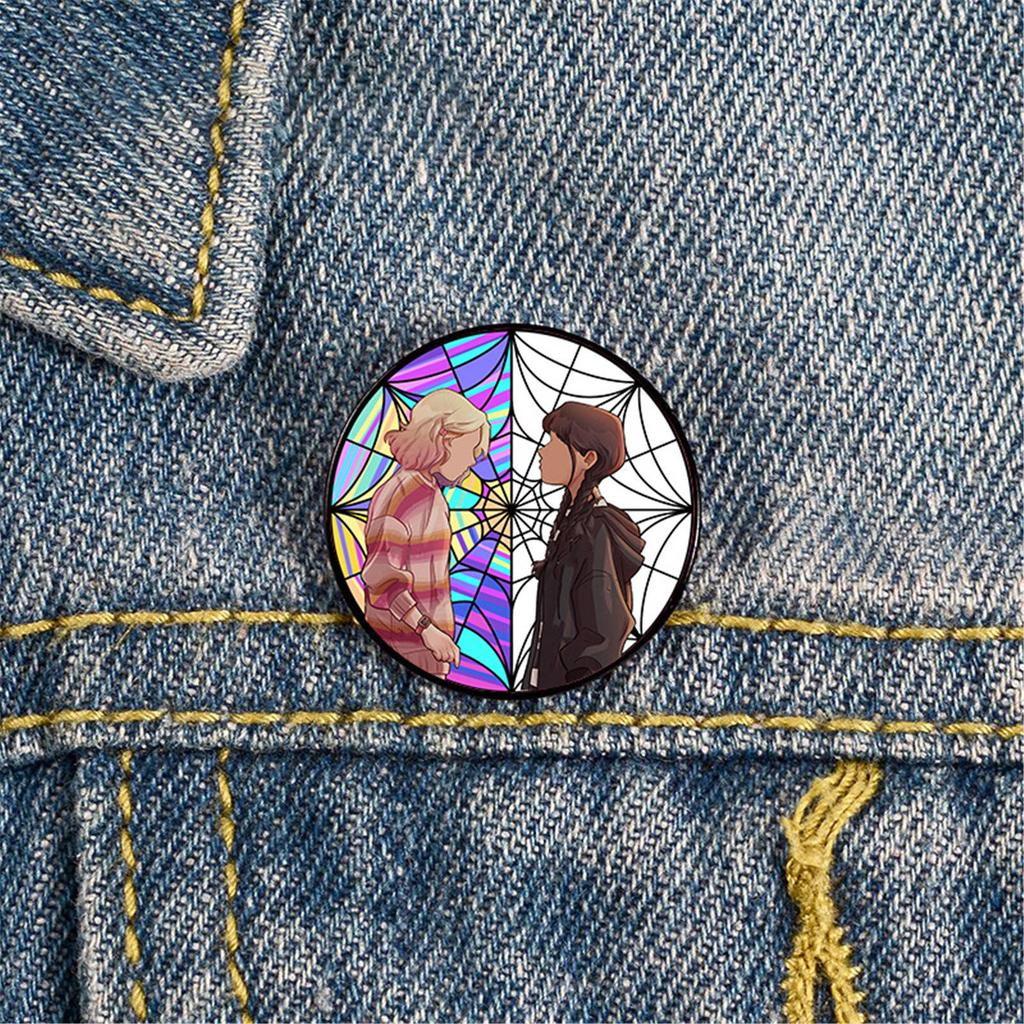 Grensoverschrijdend - In Europa En Amerika Adams's Broche Cartoon Badge