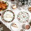 Christmas-themed Party Disposable Plate And Cup Set