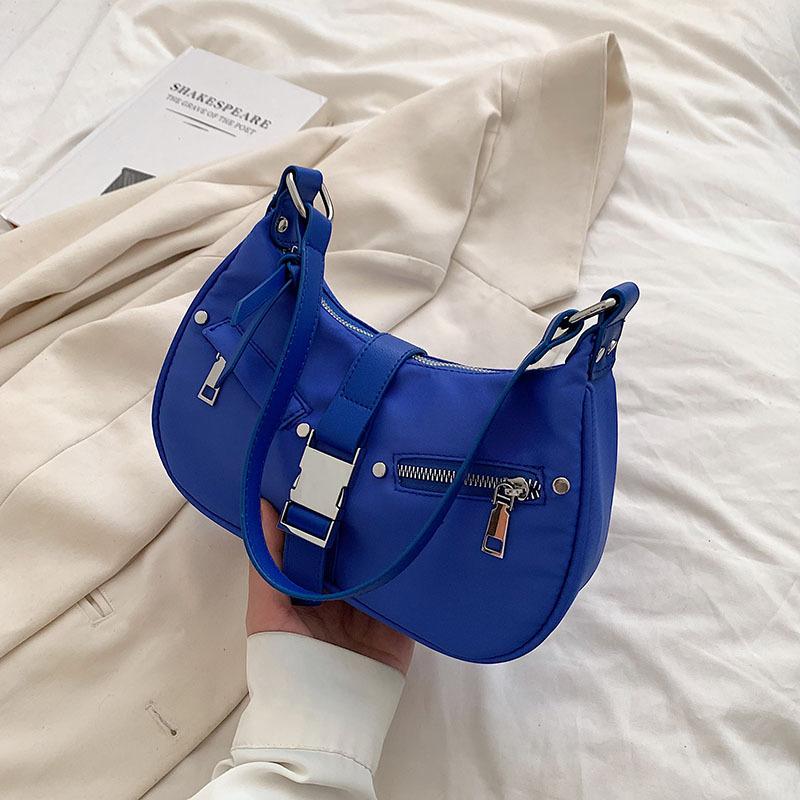 

Casual niche bag women s bag 2024 new summer personalized messenger bag casual shoulder underarm bag method stick bag синій