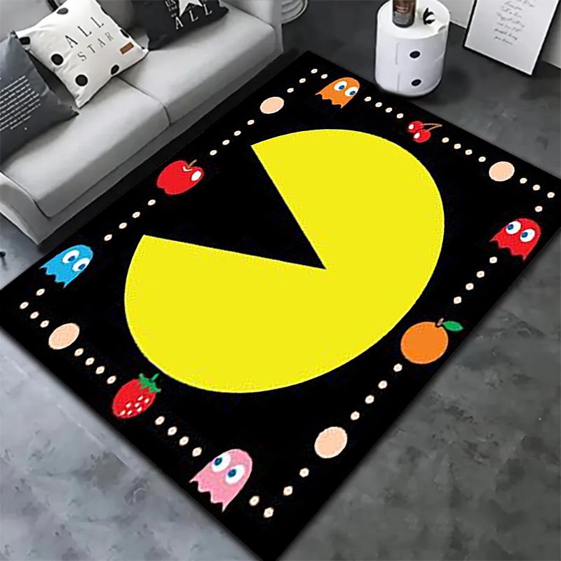 Pac-Man Carpet Rug for Living Room Bedroom Home Sofa Decoration,Kids play Non-slip Floor Mat