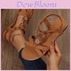 Summer Beach Sandals For Women With Cross Straps Style And Rubber Sole For Casual Wear