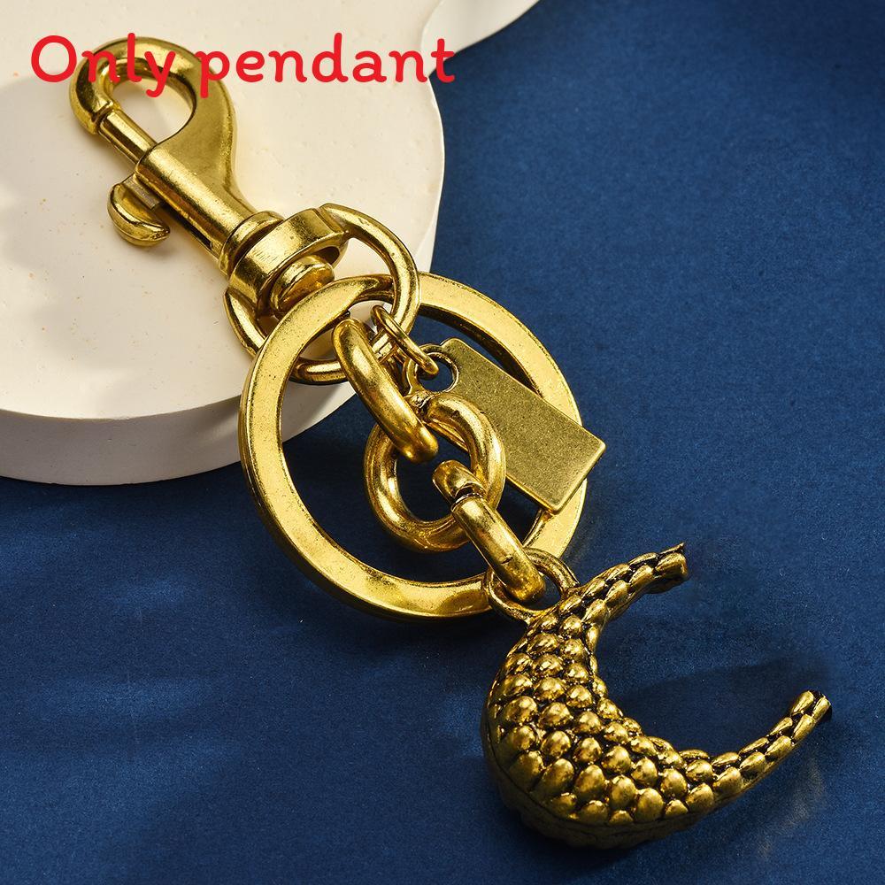 Metal Snake Pattern Keychain With Letters For Fashionable Bag Accessories