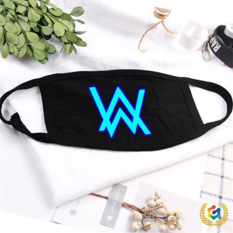 Mascarilla Luminosa Negra 3D Antiniebla Alan Walker para Hombres y Mujeres