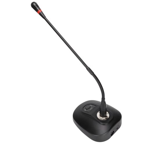 Gooseneck Wired Microphone System, Table Mount Corded Voice Condenser Microphone, Adjustable Desk Microphone with XLR to 6.35mm Cable for Conference B