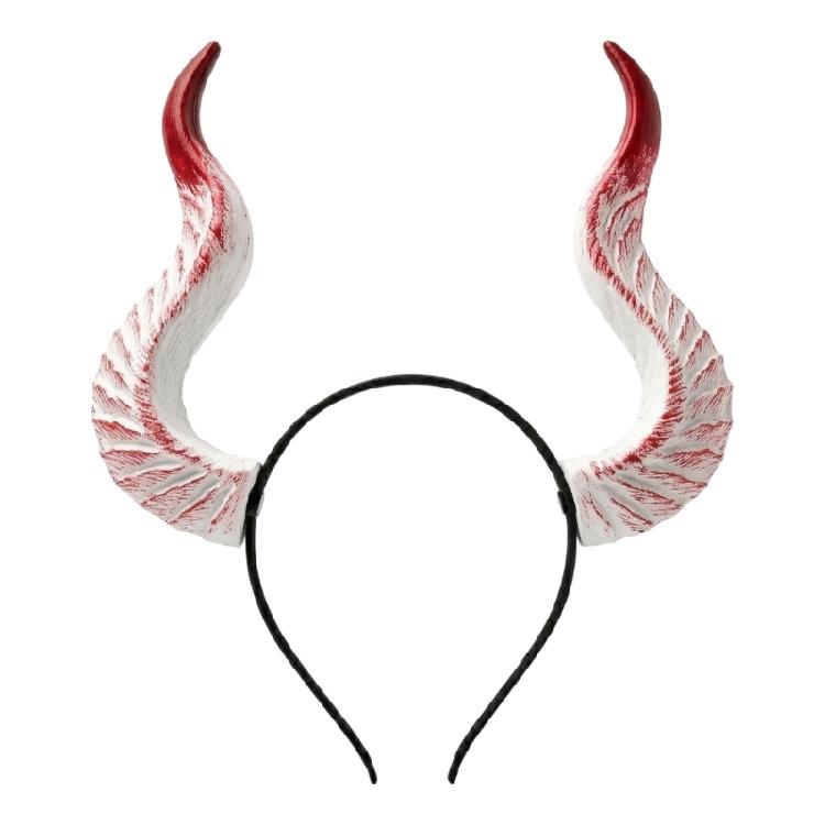 Bandeau à Cornes de Diable Costume d'Halloween pour Fêtes Cosplay, Photobooth, Styling de Scène et Détail de Fête Cornes en Plastique