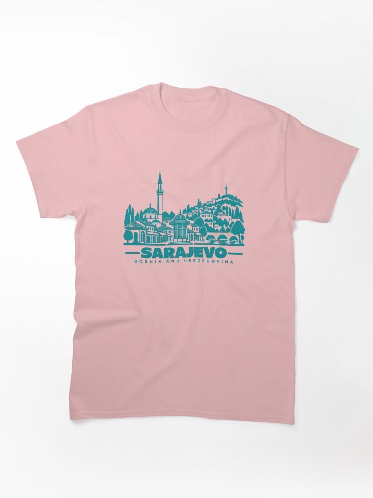 Cities Skylines Sarajevo Bosnia and Herzegovina Line Art Skyline Poster Classic T-Shirt