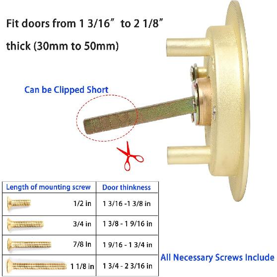 

Замок для карманной двери Dontay, Цветовая индикация, Конфиденциальность (Кровать/Ванна) Ручки Защелка, 2-3/8 Бэксет, Фурнитура для двери толщиной от 1 3/8” до 2 3/16” 1 матовый черный