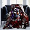 1pc Jack Skellington Printing Flannel Blanket Ideal for Travel Sofa Beds and Home Decor Ideal Birthday or Holiday Gift Available for All Sea