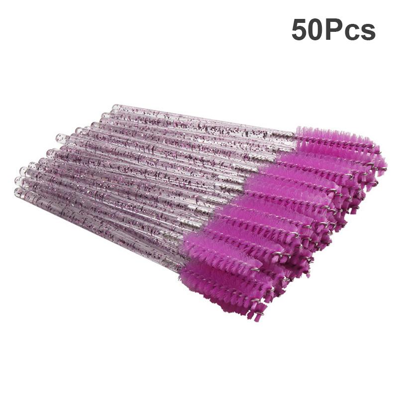 50Pcs Crystal Disposable Makeup Lip Brush Soft Lipstick Mascara Wands Applicators Eyelash Cleaner Cleaning Cosmetic Make Up Tool