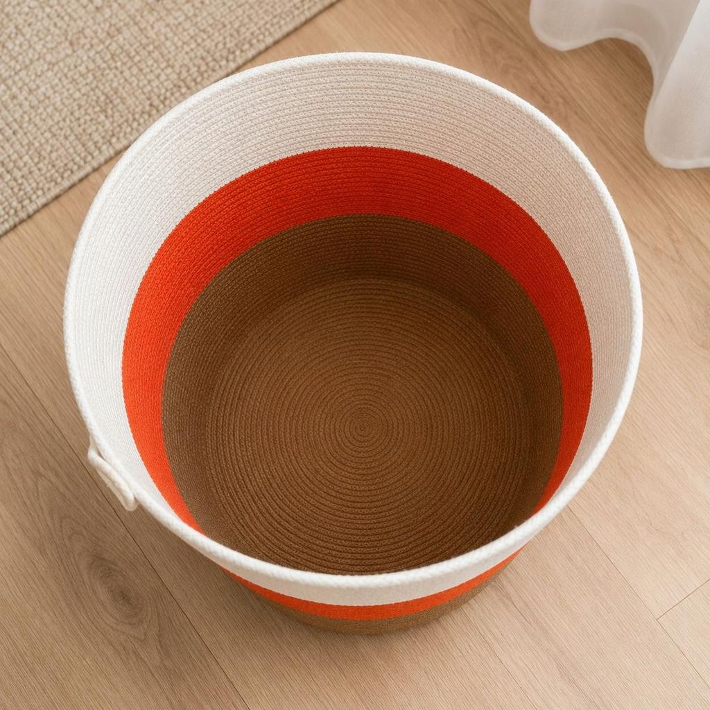 COTTON LAUNDRY BASKET 30x30cm FOR HANDMADE PREMIUM TOYS