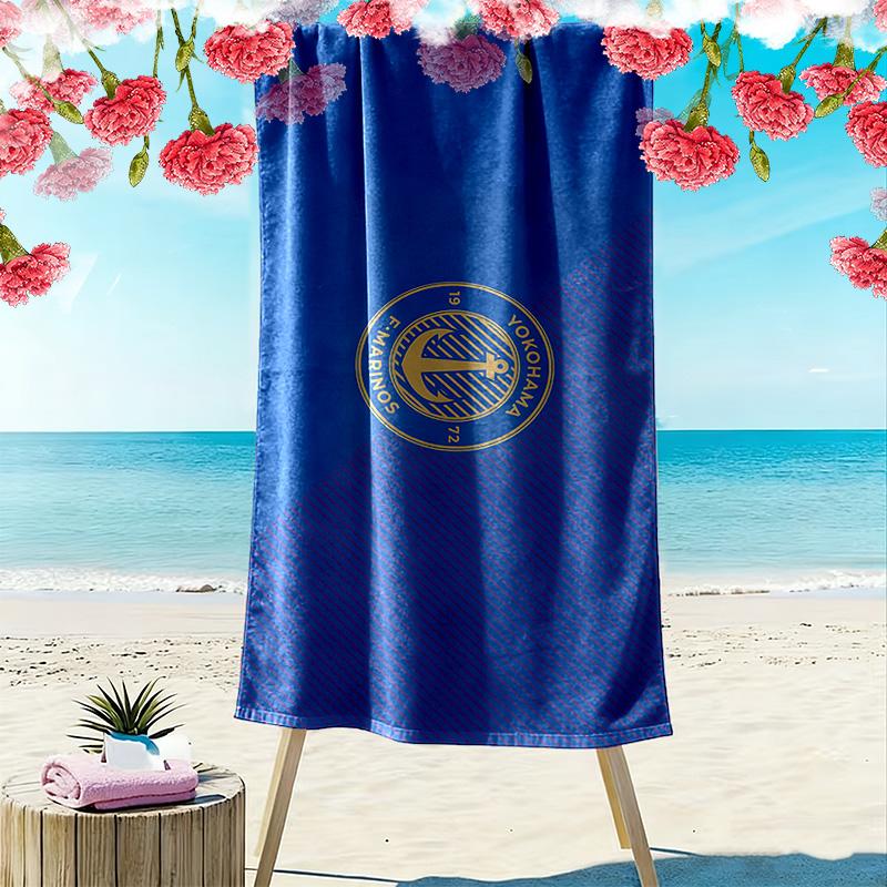 Yokohama F·Marinos Print Beach Towel, Large Soft Quick Dry Towel for Beach Camping Swimming