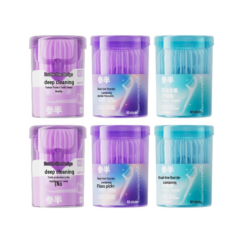 CanBan Double Line Fluoride Dental Floss & Picks Bundle