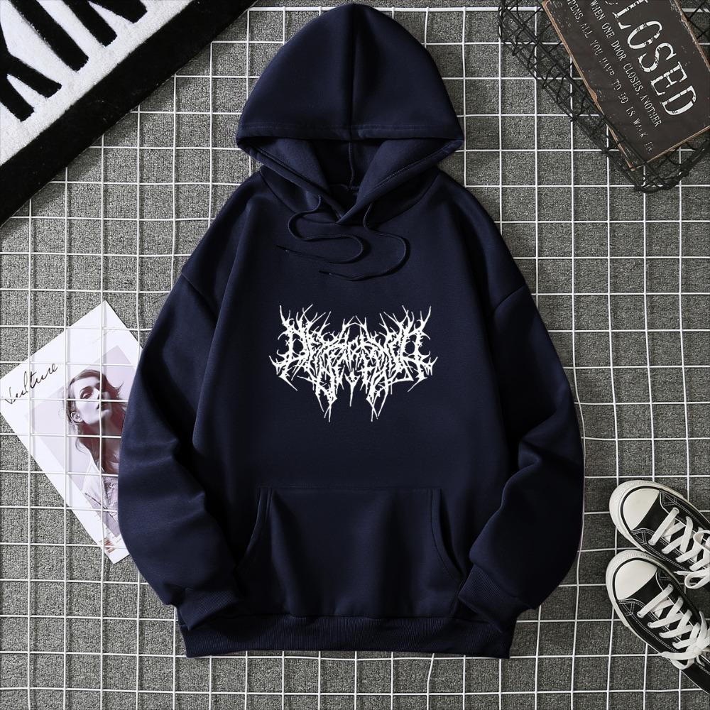 Mingxin Clothing Fleece Hooded Sweater Women's European and American Style American Autumn and Winter Pattern Printing Loose 2025 Student Jacket