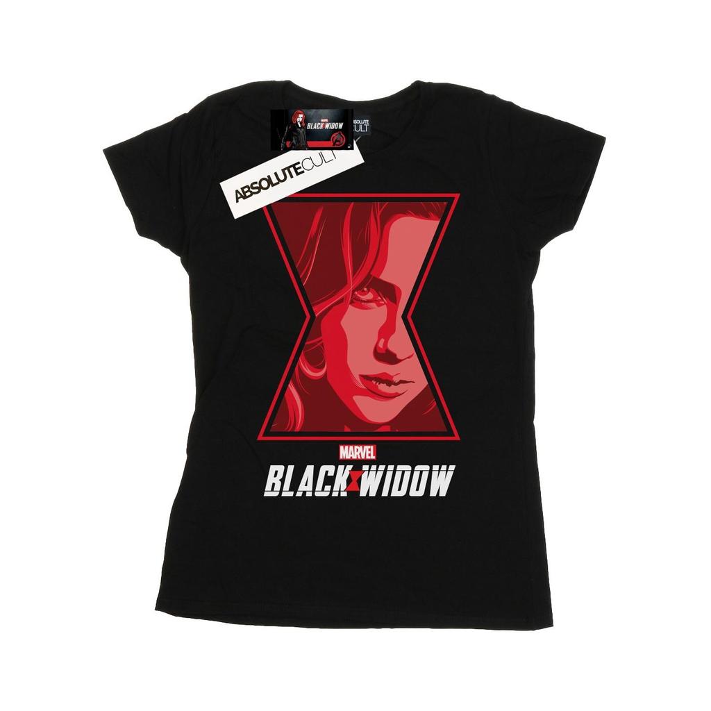 Marvel Womens/Ladies Black Widow Movie Logo Window Cotton T-Shirt