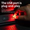 1pcs LED Car Ambient Light USB Car Interior Breathing Light Colorful Night Light USB Ambient Light Universal In Car Interior