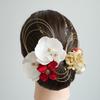 [Lomeri] Artificial Flower Hair Ornament for Coming-of-Age Ceremony, Graduation Ceremony, Furisode Kimono, Wedding, Japanese Attire A907