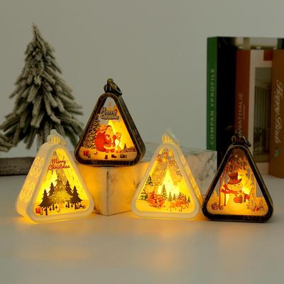 Lanterna di Natale Vintage Luce Notturna: Decorazione Luminosa per Finestra e Scrivania