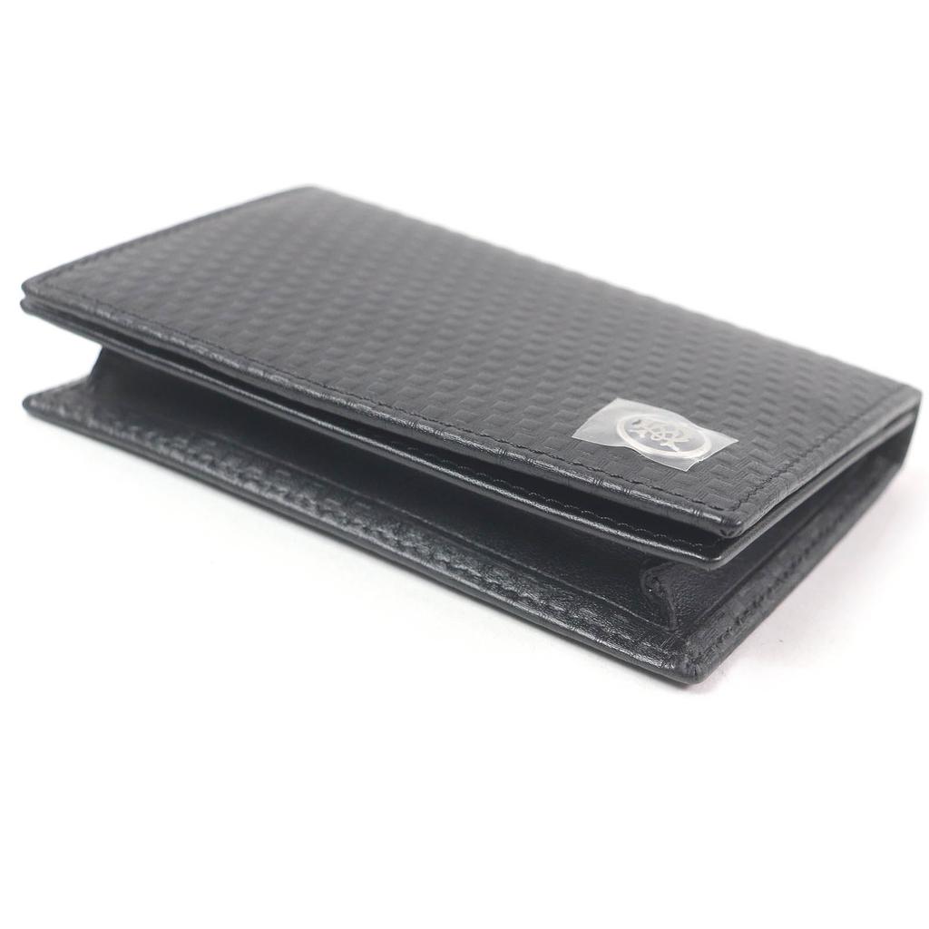 Excellent Dunhill Card Case MICRO D-EIGHT Micro D-Eight Business Card Holder black leather mens Used