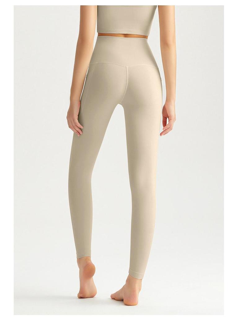 LAHN Damen High Waist Samt Yoga Hose - Po-Lifting, Warm, Hautgefühl, Keine Nähte für Herbst/Winter